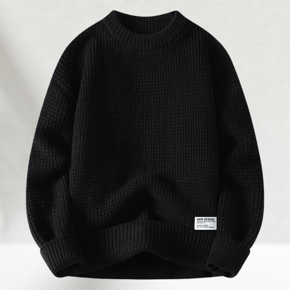 James - Strikket sweater med rund halsudskæring